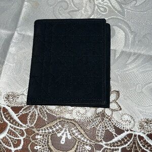 Christian Dior wallet in black cannage.